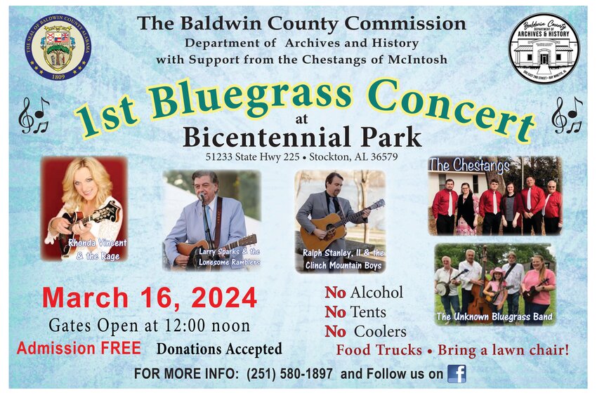 Grammy Winning Queen of Bluegrass and Grand Ole Opry Member Rhonda Vincent and The Rage will be headlining the first Bluegrass concert at Bicentennial Park.