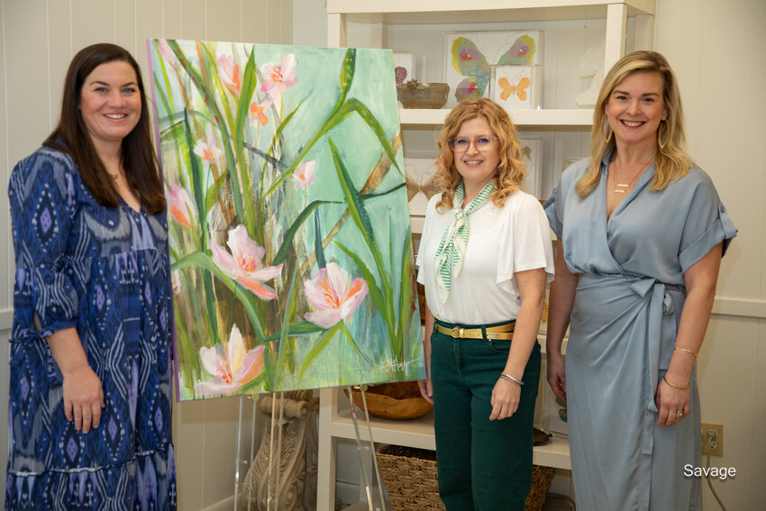 (From left) Elisabeth Hays, featured artist; Lindsey Lawrence, Festival co-chairman; and Marissa Thetford, Festival Chairman