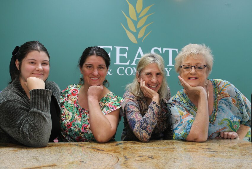 Meet the Feast &amp; Company crew. (From left) Abi Garcia, Mary Wills-Garcia, Becky Wills and Suzanne White