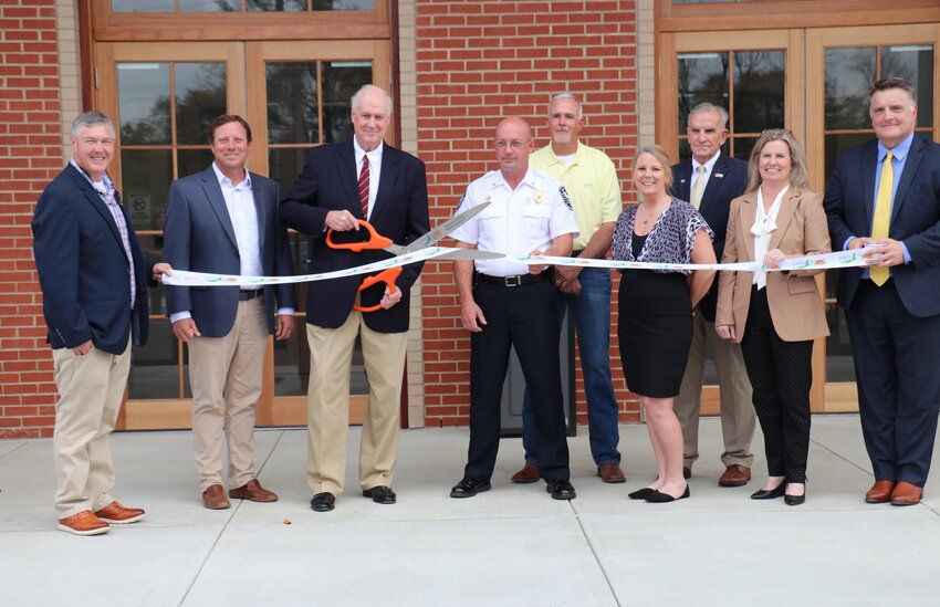 City officials gathered for a ribbon-cutting ceremony on March 15 marking the official opening of the new Bay Minette Justice Center.