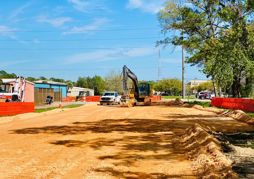 Work continues to extend East Jessamine Avenue between North Chicago Street and North Cypress Street.