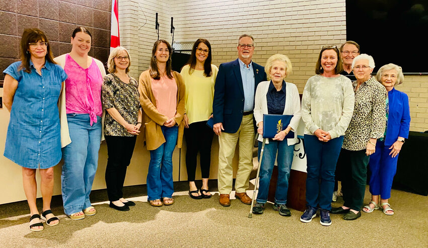 The Foley City Council recognized Kathleen Parker for her service to the Foley Library Advisory Board since 1971. Mayor Ralph Hellmich presented a city proclamation to Parker.