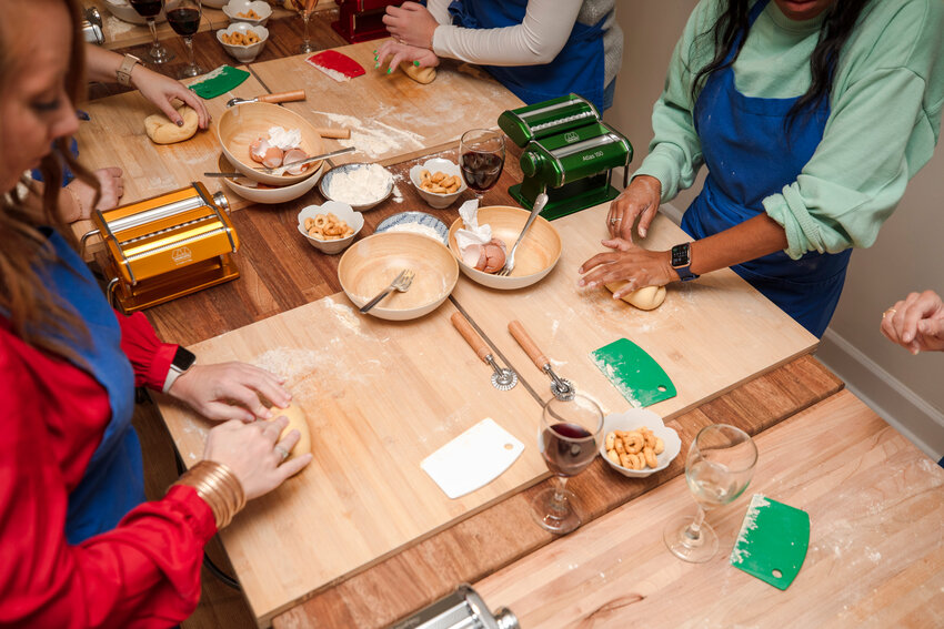 Mari Rutland teaches pasta making classes at Mari’s Italian Cooking Lab in Fairhope.