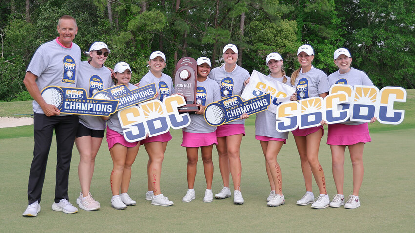 The Texas State Bobcats claimed the 2024 Sun Belt Conference Women’s Golf Championship at Lakewood Golf Club at The Grand in Point Clear on Thursday, April 17, with a 4-1-0 win over Georgia Southern. Texas State became the fourth different winner to hoist the trophy in Baldwin County and collected its first conference title since 2016.