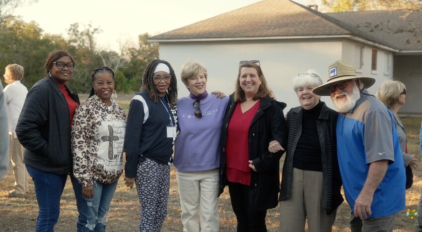 Members of the Hope Community organization on the Anna T. Jeanes property.
