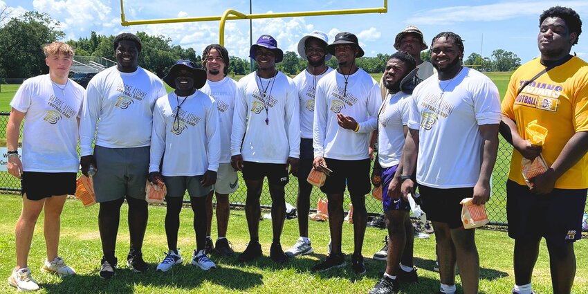 Daphne football players reunited once again for a youth football clinic at the Al Trione Sports Complex on Saturday, July 6. Powered by the Trent Battle Foundation, 98 campers aged 5-14 learned skill and technique from the former Trojans, many of whom are currently playing at the collegiate level.