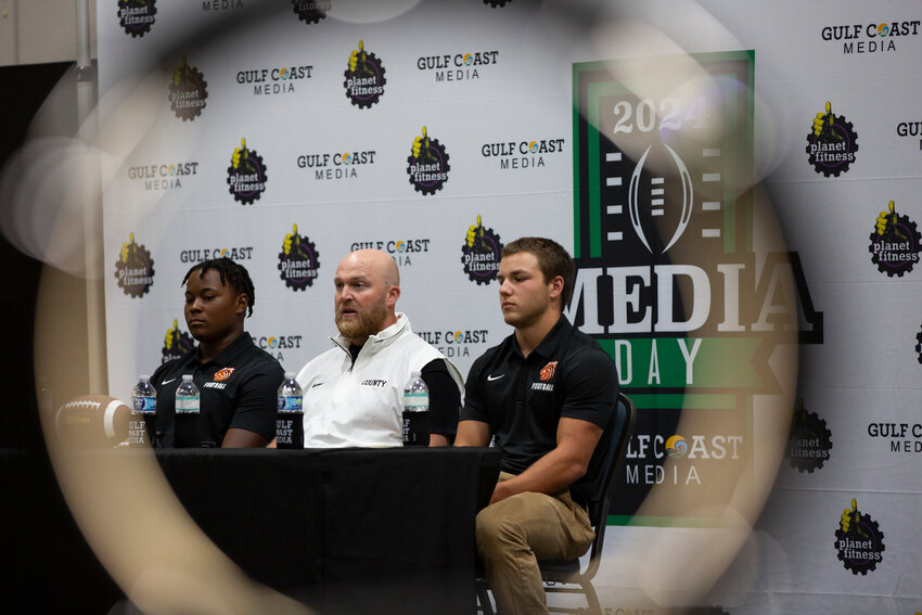 The Baldwin County Tigers stepped into the spotlight Thursday at the Orange Beach Event Center for the third-annual Gulf Coast Media Day presented by Planet Fitness. The northern-most team in the county was one of the local football teams that was on hand to preview their season with seniors Keller Coston and Elisha Jones III alongside head coach Andrew Davis.