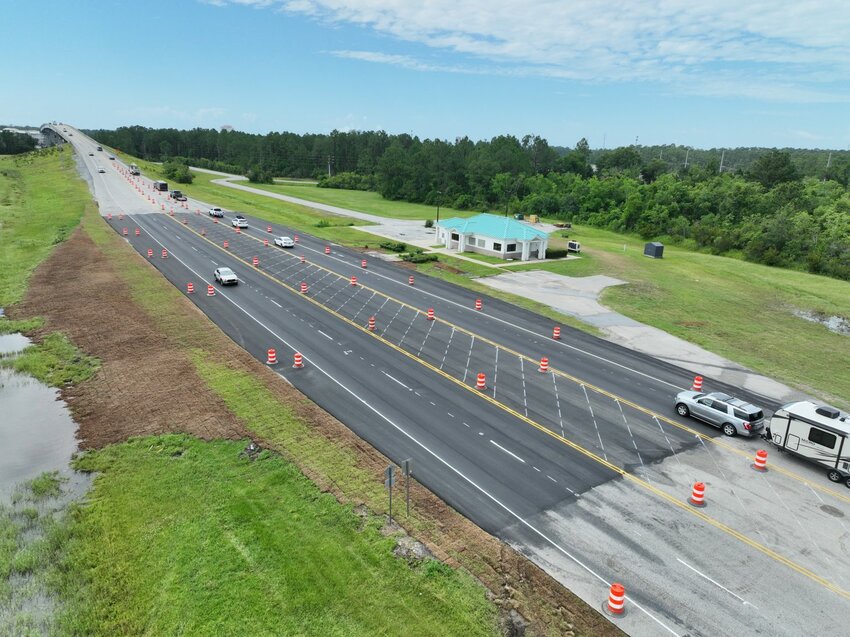 Traffic flowing freely on Beach Express to Alabama Gulf Coast after toll plaza was removed.