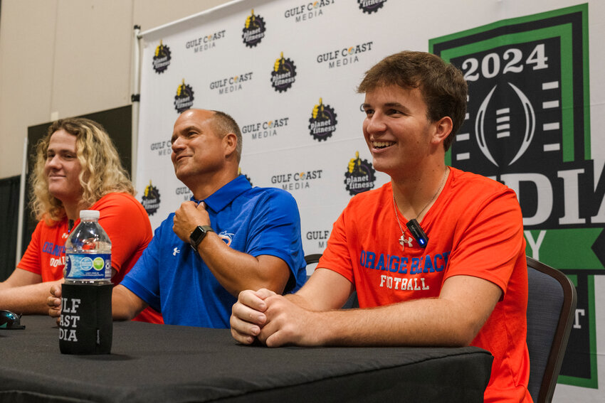 Logan Kruse, head coach Wade Waldrop and Austin Beck previewed the Orange Beach Makos season as part of the third-annual Gulf Coast Media Day at the Orange Beach Event Center on July 25. With Waldrop entering his first year at the helm, both players could feel the tide turning in the locker room.