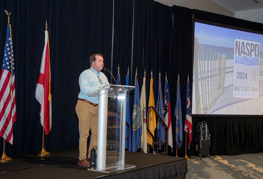 Alabama State Parks' Greg Lein welcomes state parks directors from around the nation to Alabama.