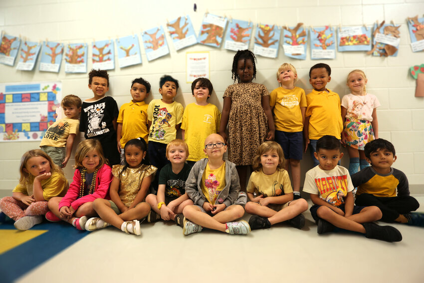 Students at Florence B. Mathis Elementary School &quot;Go Gold&quot; to raise awareness of childhood cancer and support the families that have experienced it.