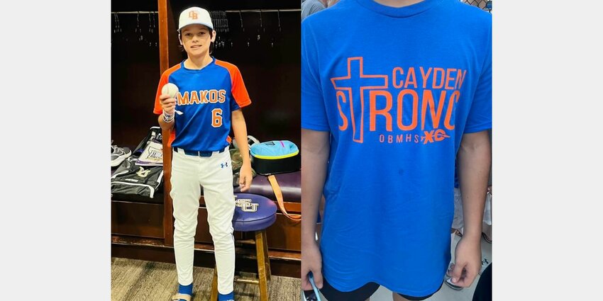 Orange Beach Middle Schooler Cayde Bagwell has been battling a brain injury at Sacred Heart Children&rsquo;s Hospital in Pensacola but has plenty of support back home where the Mako baseball stadium was filled on Sept. 19 for a community prayer event. The 12-year-old baseball player and cross country runner suffered a hemorrhagic stroke from an arteriovenous malformation, an abnormal connection between arteries and veins usually in the brain or spine, on Tuesday, Sept. 17.