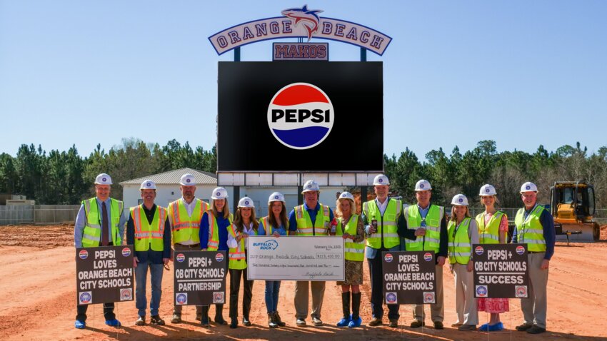 Orange Beach City Schools announced a four-year partnership with Buffalo Rock Company on Thursday, Feb. 27. The food and drink provider will become the official beverage and snack vendor of the Makos. The new athletic complex, which will open this summer, will be well stocked with PepsiCo products, among others.