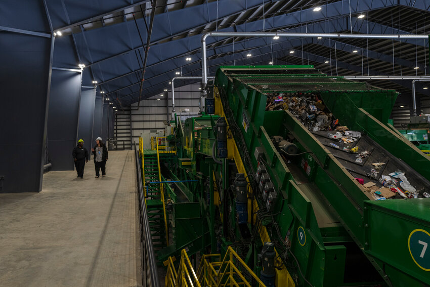 MICAH GREEN / GULF COAST MEDIA    The Materials Recovery Facility is a 60,000-square-foot facility that will process up to 40,000 tons of recyclables annually.
