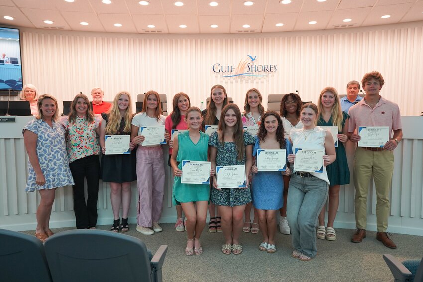 Gulf Shores Junior City Council members earned their certificate of completion at the May 12 council meeting.