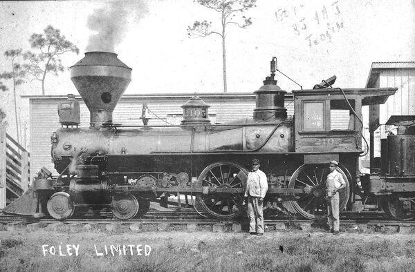 The Pine Knot Special boasted a smokestack converted from coal to wood burning furnace to use the trees destroyed by the 1906 hurricane.