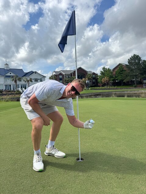 James Telfer and his wife, Stephanie, were visiting Joel Dixon and his wife, Anna, from Knoxville, Tennessee, during which they played a few rounds together. On May 26, they were on Hole 9 when Telfer made a clean drive that found the cup, witnessed by his friends and fellow golfers and bystanders near the club rooms of One Club.