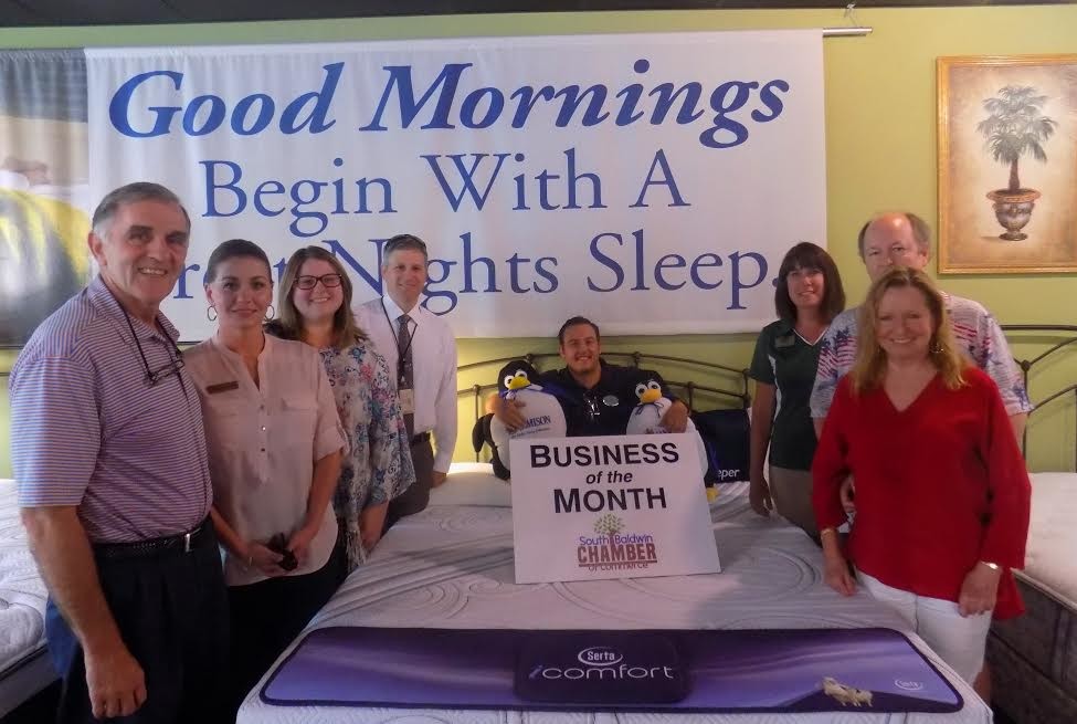 Good Morning Mattress of Foley is South Baldwin Chamber of Commerce's Business of the Month for July.