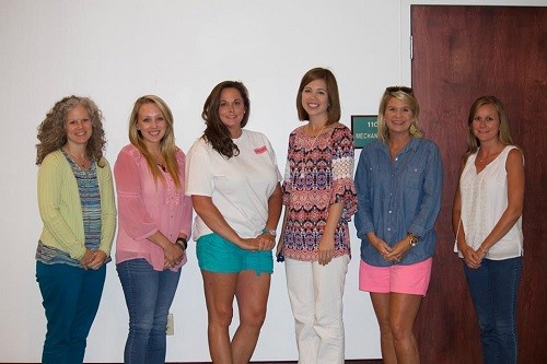 BMES is welcoming several new teachers this fall and they were introduced during a summer leadership training session. Pictured are Edi Hill, Kristen Lee, Adrienne Boeschen, Kathryne Monk, Anna Melton and Heather Bennett.