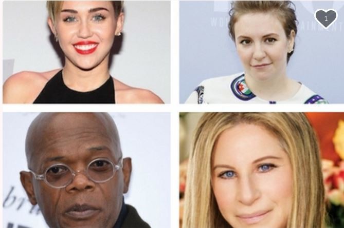 These are just four of many celebrities who said they'd leave the country if Donald Trump was elected. On the top row are Miley Cyrus, left, and Lena Dunham. On the bottom row are Samuel L. Jackson, left, and Barbra Streisand. These photos are displayed on Tony Kennon's Go Fund Me account "Don't Let The Screen Door Hit You' fundraiser.