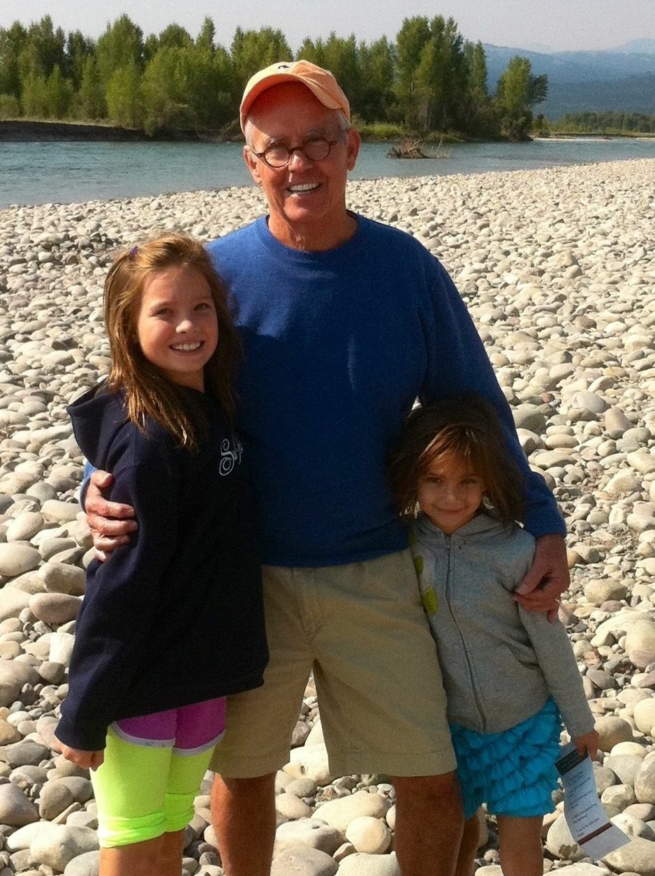 Anthony DeMarlo with his two granddaughters.