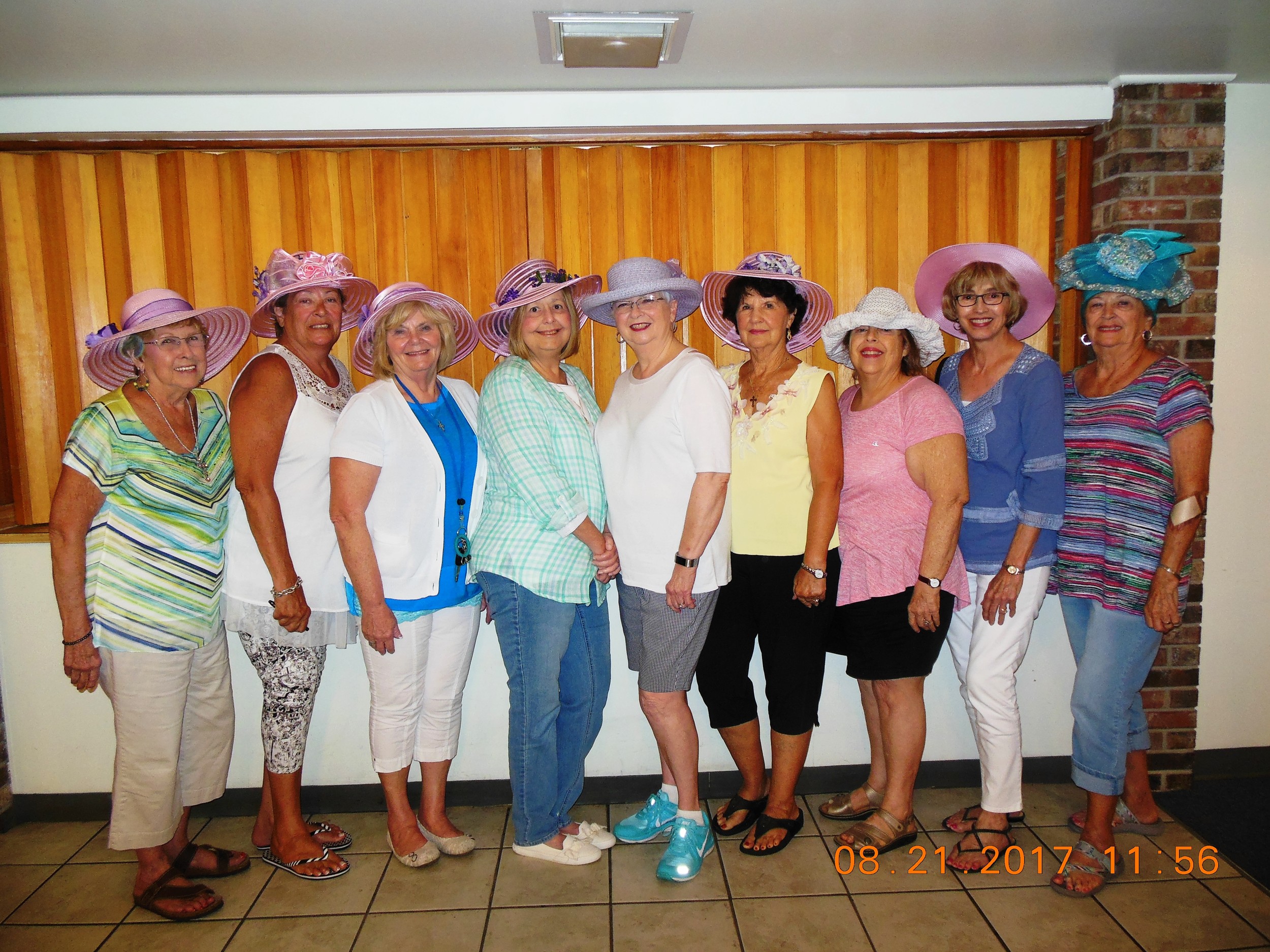 Pictured L-R: Board members decked out in hats ready for the 2018 Mad Hatters’ Event - Verna Coggins, Chris Anglin, Lore Ballow, Deborah Johnson, Sheila Morgan, Sylvia Womack, Linda Lambert, Kathleen Roberts, Barbara McCamish.