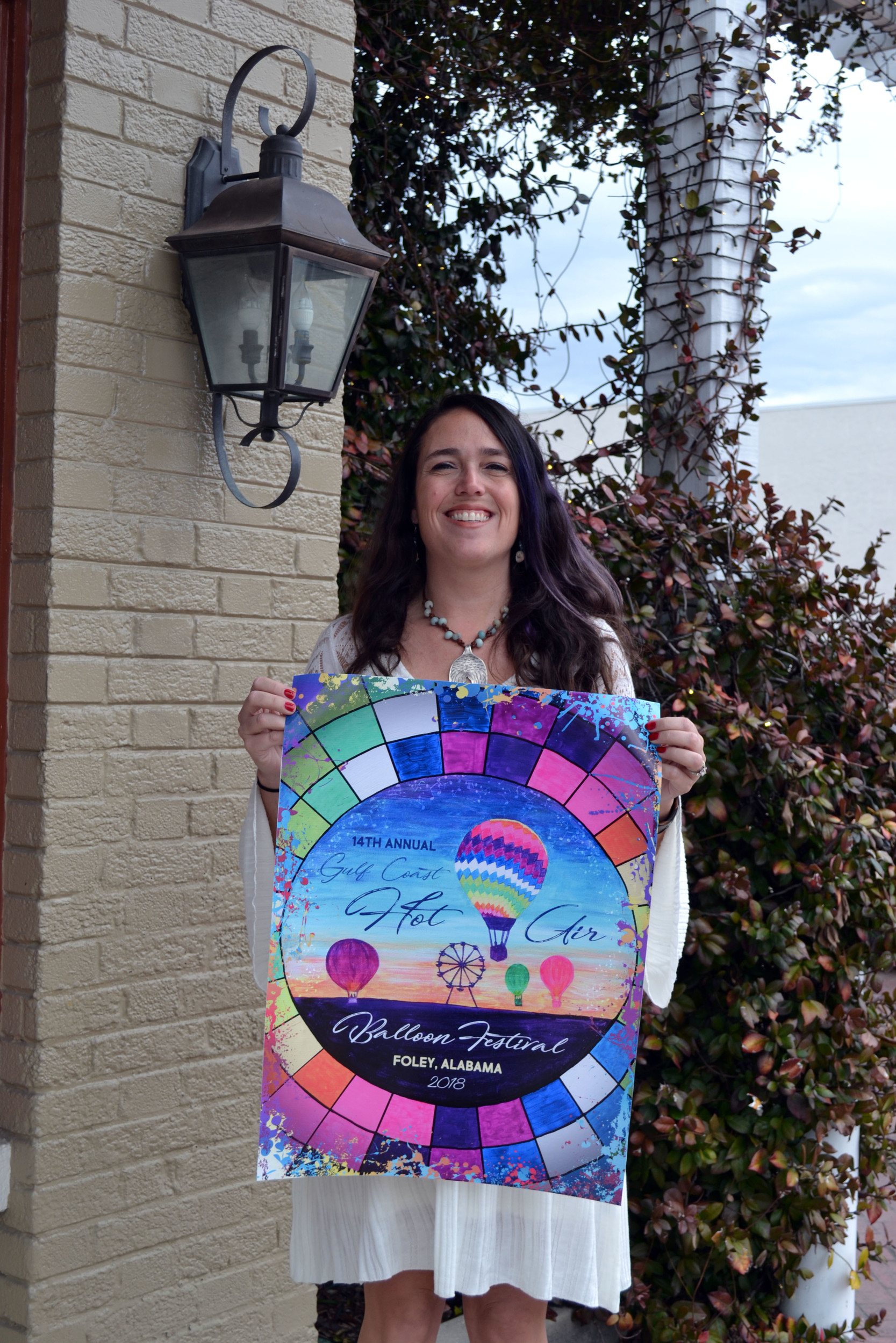 14th Annual Gulf Coast Hot Air Balloon Festival official poster design winner, Tara McMeans, Gulf Shores, AL.