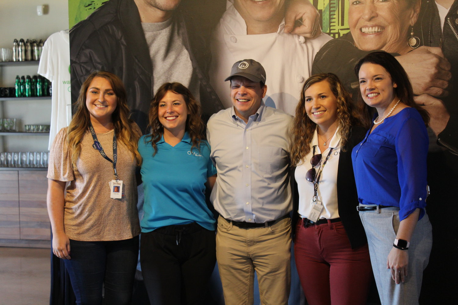 Paul Wahlberg visits the OWA Wahlburgers location.