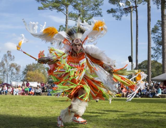 Poarch Creek Tribal Dancer.