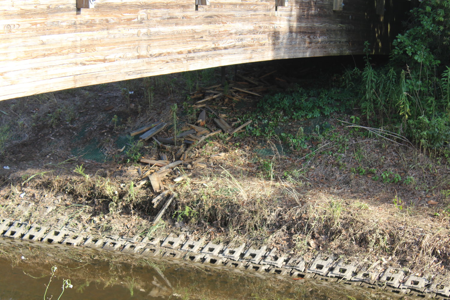 The City Public Works Department will handle the remaining cleanup under the bridge.
