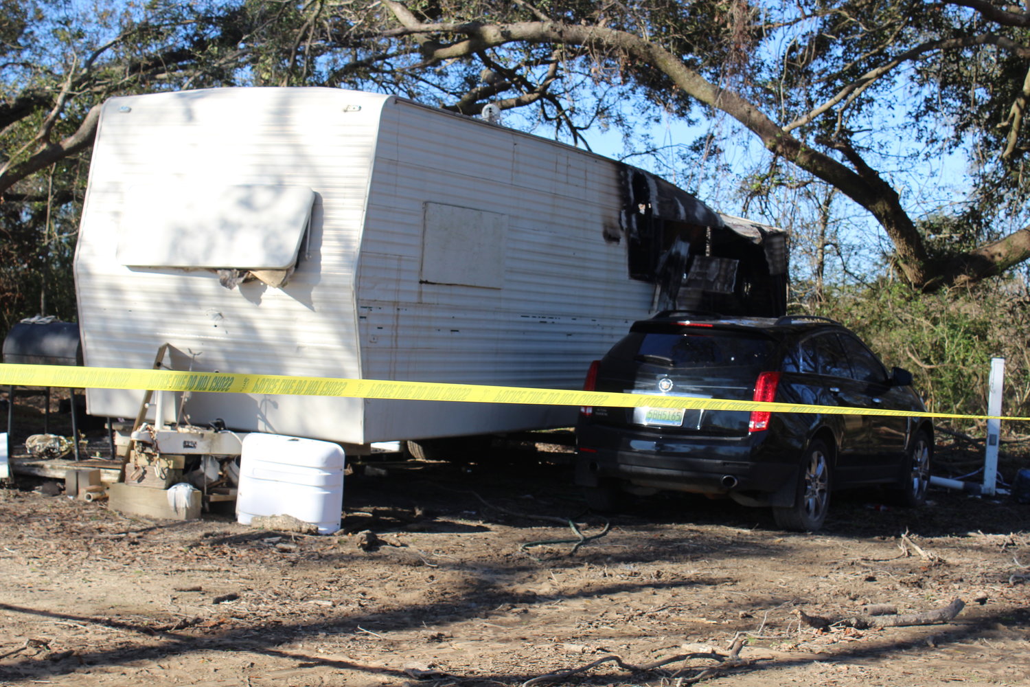 Fire destroyed this RV in the early morning hours Monday, Jan. 4 at Sandy Toes RV Park, claiming the life of 62-year-old Steven Dollhofer.