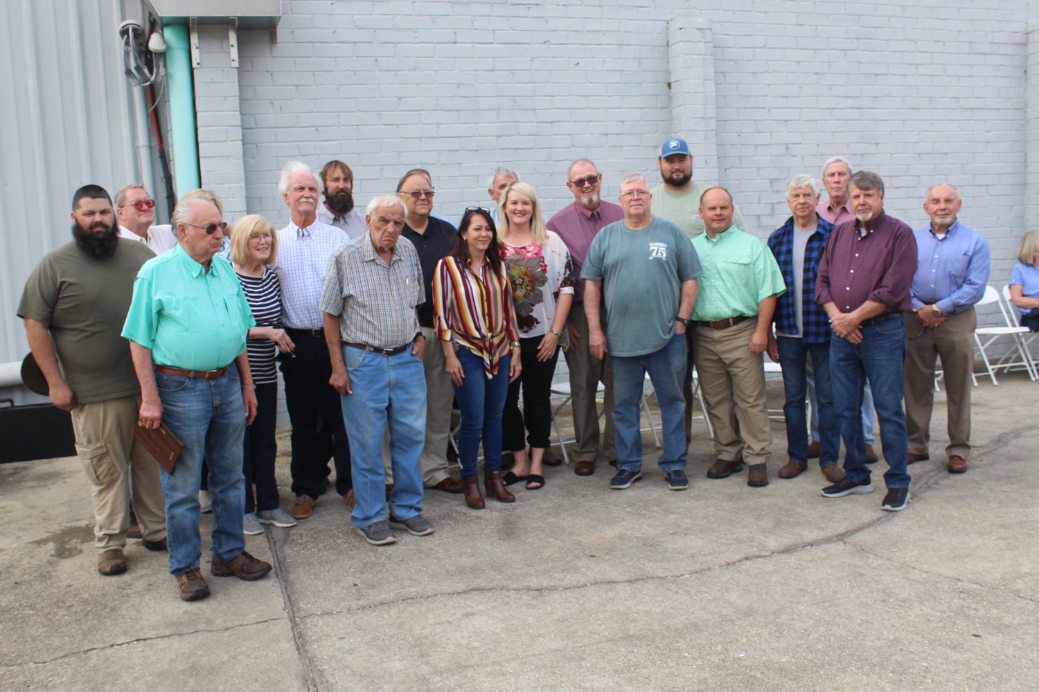 Owner Nelson Wingo with both current and past employees at Campbell’s Hardware & Sporting Goods.