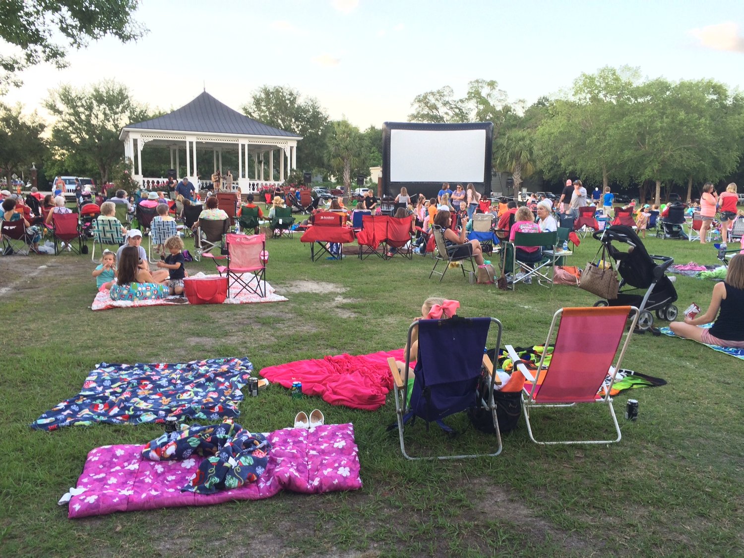 Families enjoy music and a movie in Heritage Park, a five-week event held late May and June in Foley.