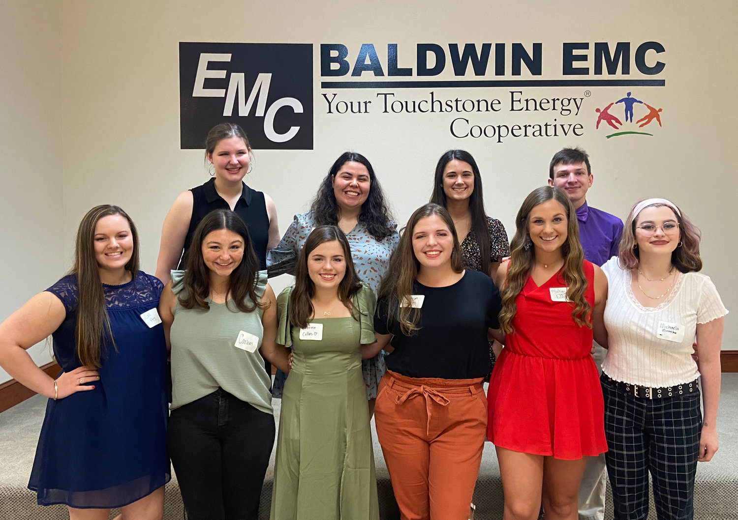 Board members from Baldwin EMC’s Charitable Foundation recently hosted a luncheon honoring this year’s Foundation scholarship winners. Pictured are the attending 2021 recipients (front row, l-r): Cali Hess, Carleen Horace, Sabrina Collins, Baleigh Collins, Malia Elliott and Michaela Brooke; (back row, l-r): Cassidy Schneider, Cairo Plauche’, Nicollette Houston-Turner and Zander Westphal.