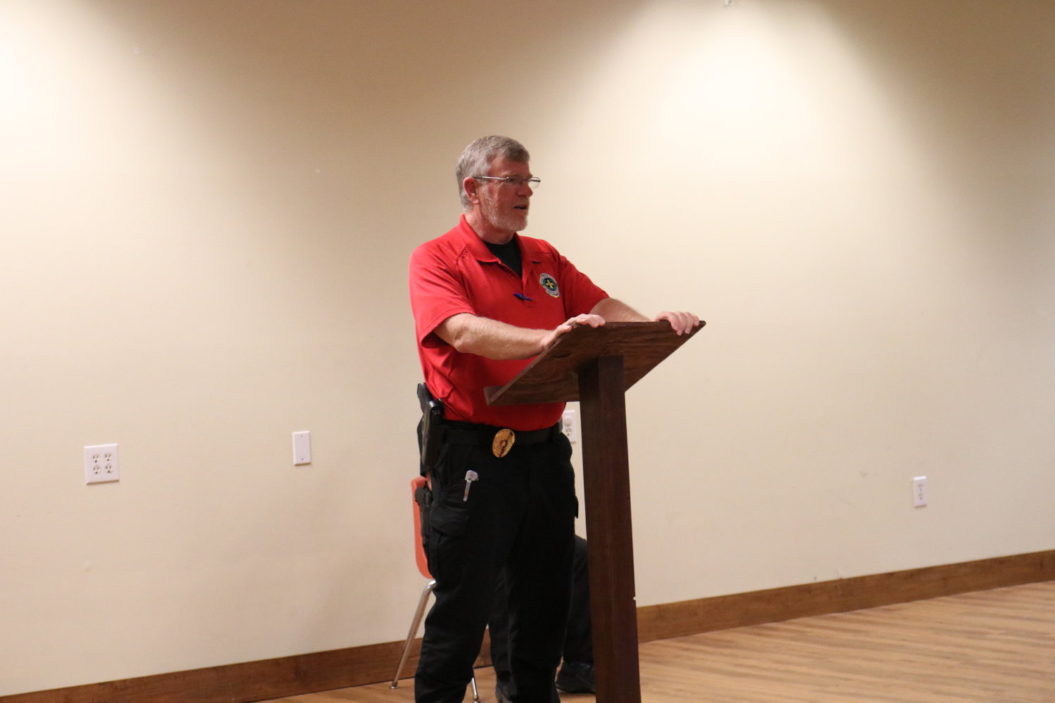 Elberta Police Chief Clif Roberts announced his retirement the Tuesday prior to the graduation ceremony. Presenting the academy graduates’ their certificates was his last official act as town police chief before he retired.