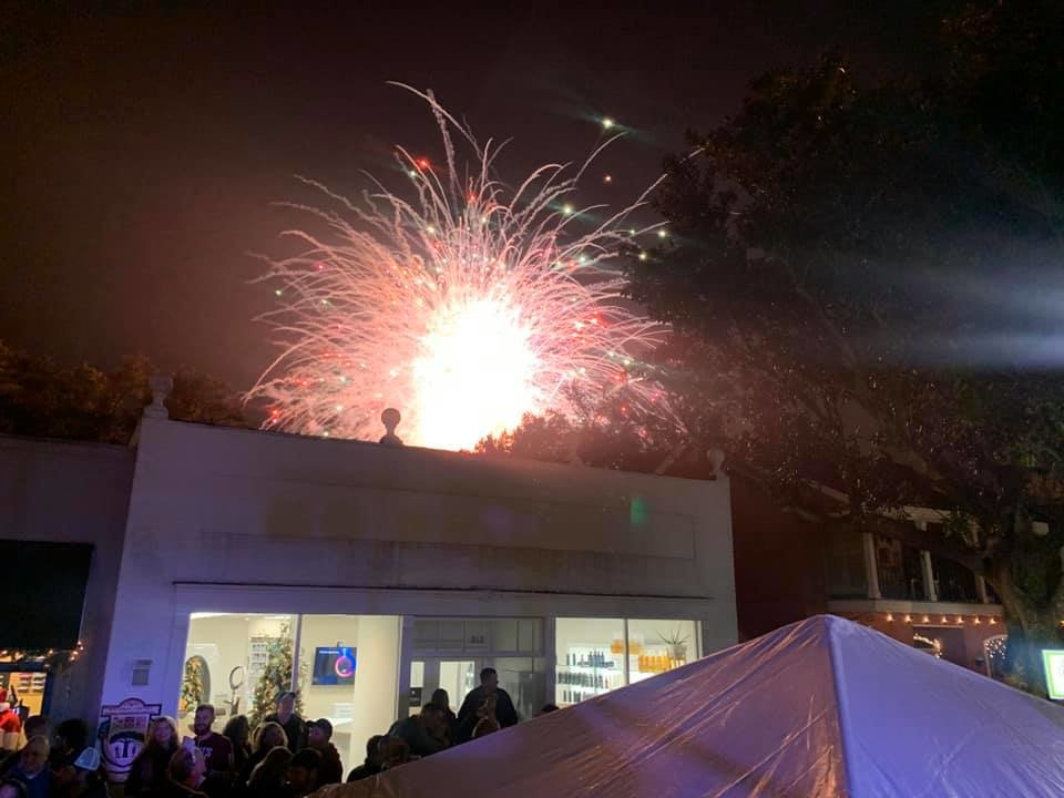 Fireworks explode over downtown Fairhope to mark the start of 2020. The New Year's Eve fireworks display was canceled in 2021, but will return on Jan. 1, 2022.