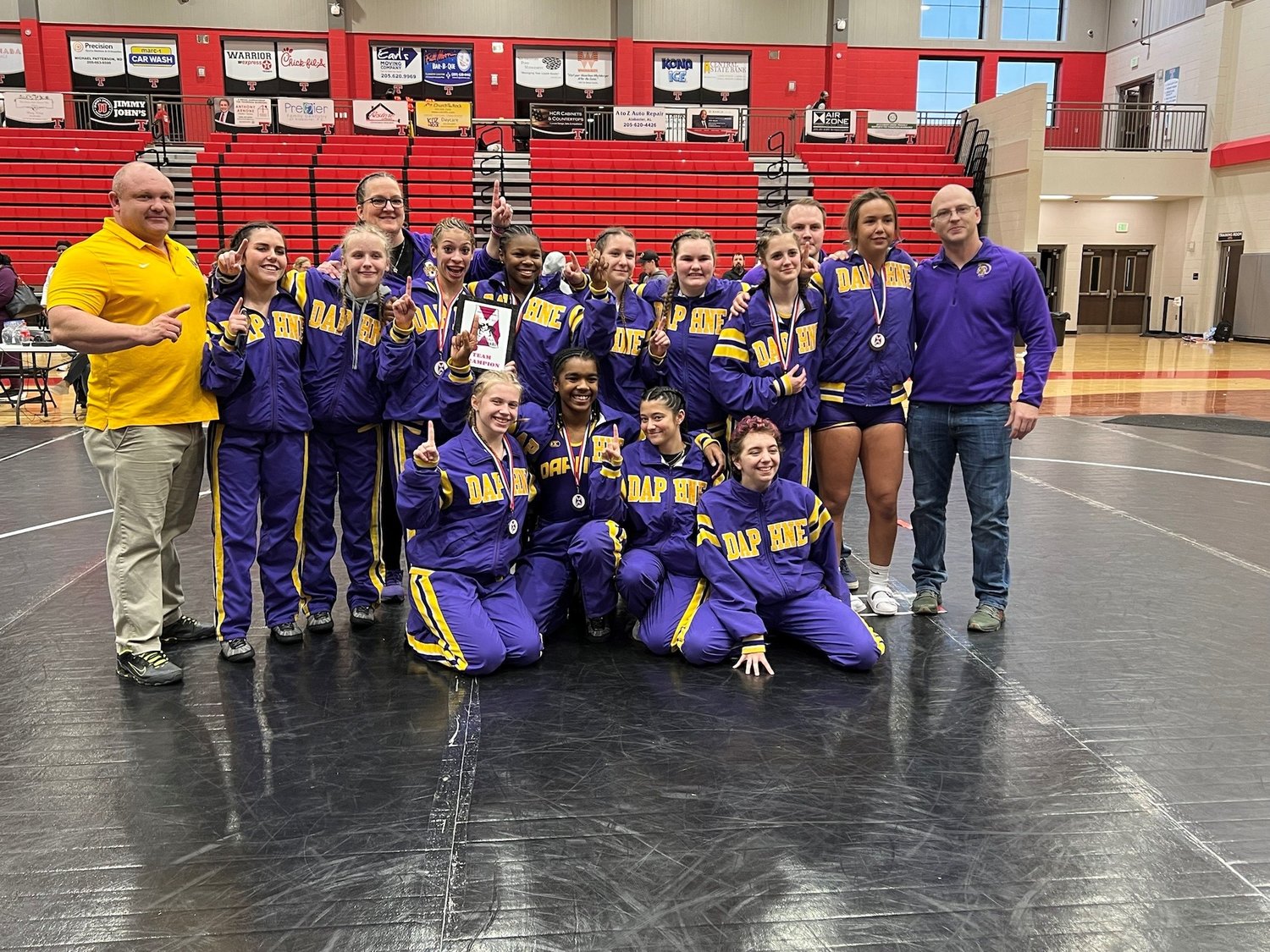 The Daphne Lady Trojans wrestling team has claimed back-to-back state championships.