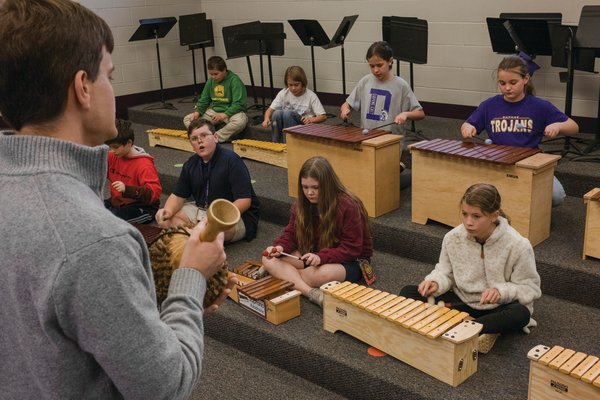 "I like learning how the play the different instruments and learning about different cultures of music." - Taniya Martin, Orff Ensemble member
