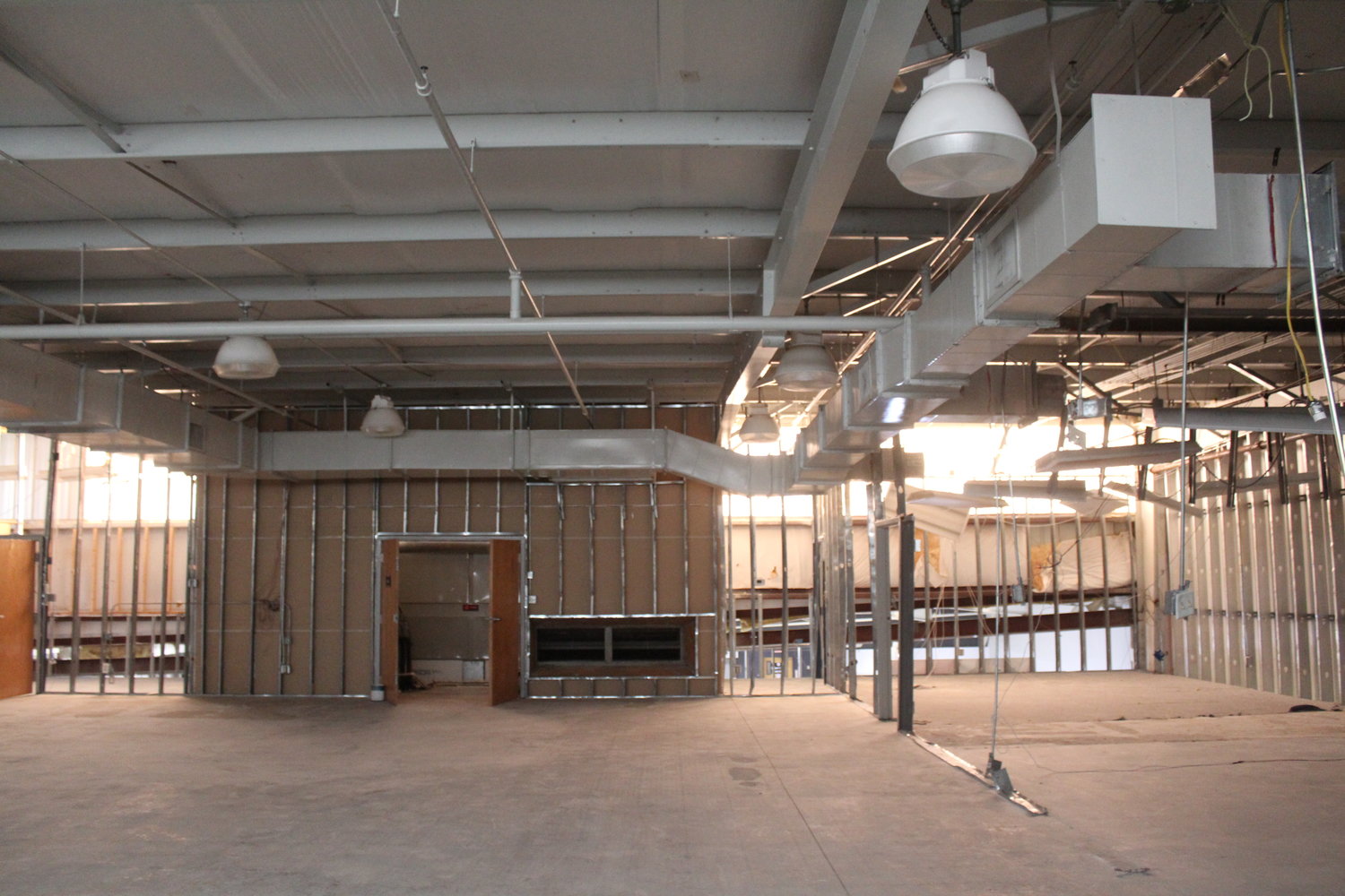 Inside the Snook Family YMCA after Hurricane Sally devastated the building, forcing it to be gutted.