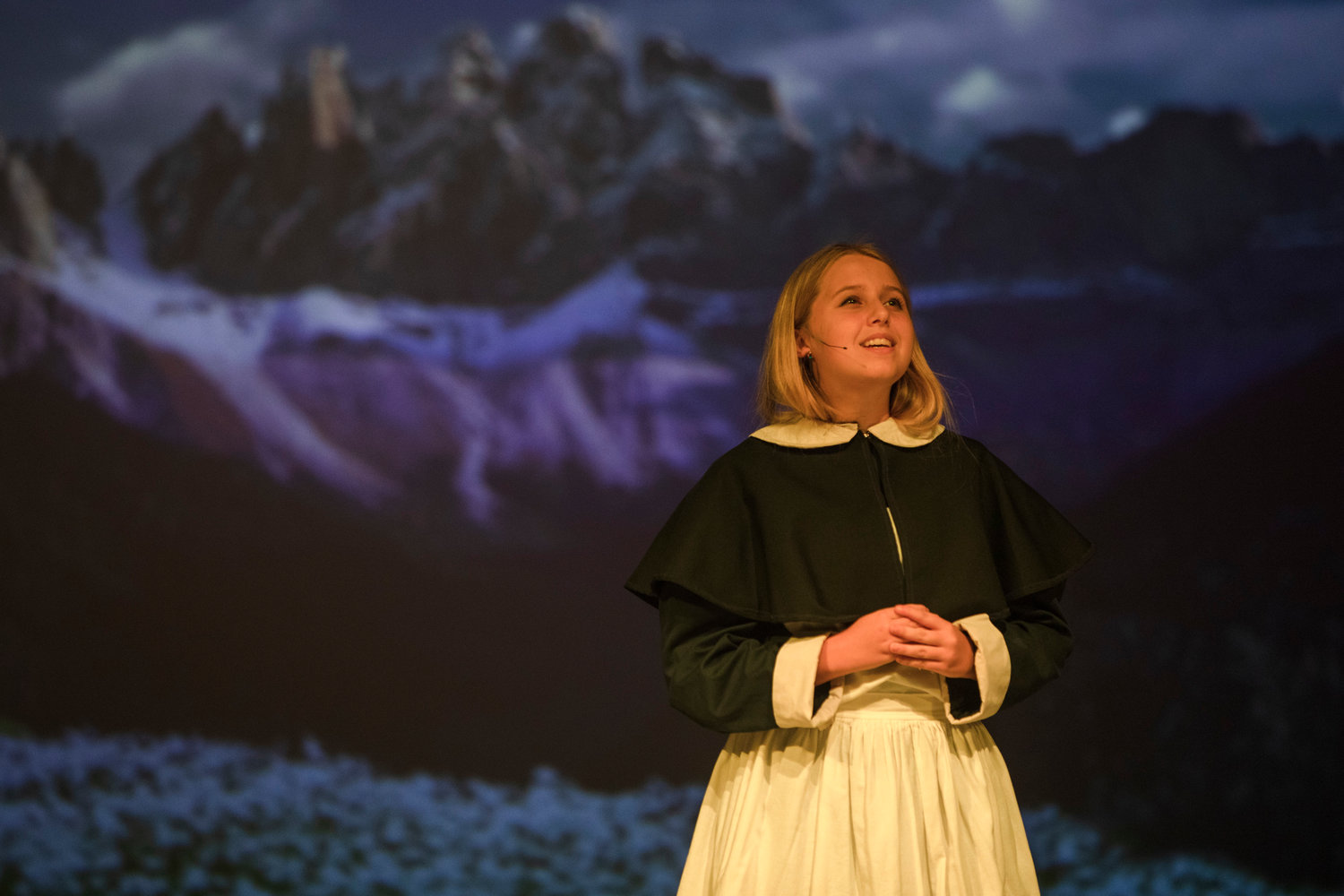 Lizzy Rayfield, as Maria, rehearses one of the first scenes of The Sound of Music on Monday at The Orange Beach Performing Arts Center.