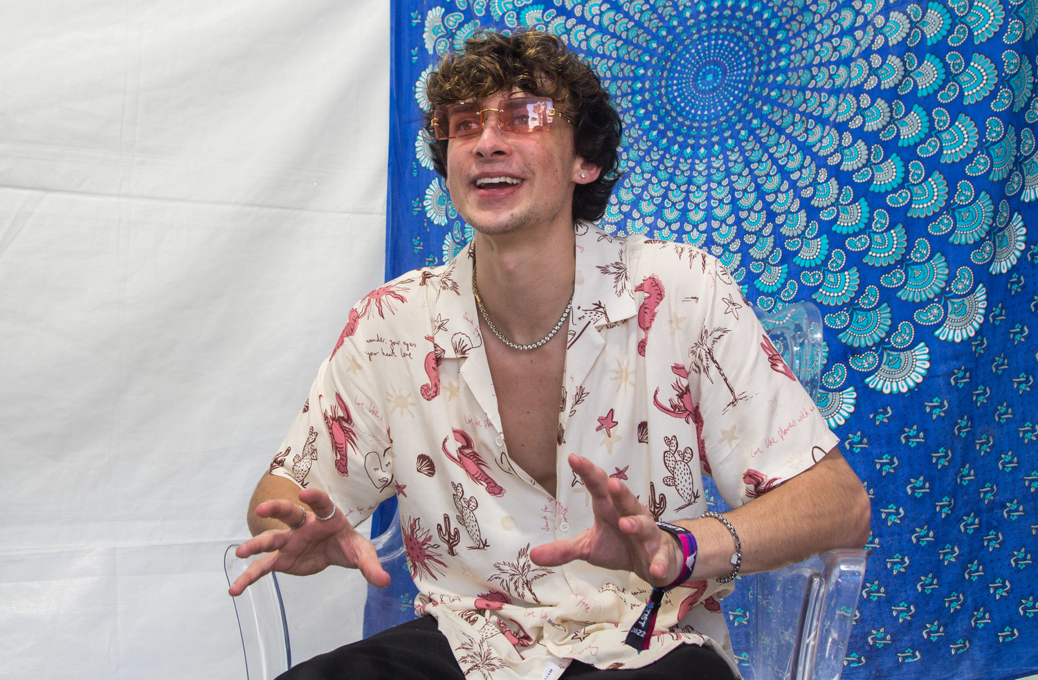 Zach Hood, a 2019 graduate of Daphne High School, speaks to Gulf Coast Media at Hangout Music Fest 2022 in Gulf Shores on Friday, May 20.