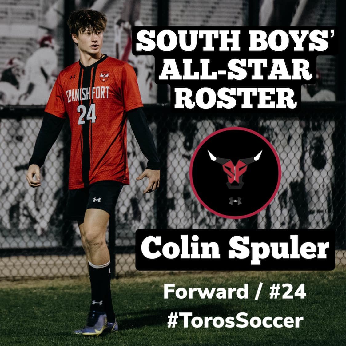 Spanish Fort’s Colin Spuler was named to the South All-Star soccer team for the 2022 AHSAA North-South All-Star Sports Week in July. He’ll be joined by two other Baldwin County soccer players on the roster.