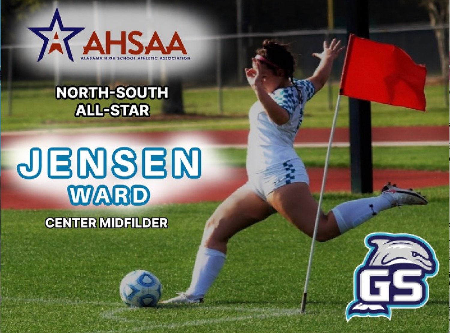 Gulf Shores’ Jensen Ward will represent the Dolphins at the 2022 AHSAA North-South All-Star Sports Week July 18-22 alongside five other local soccer players.
