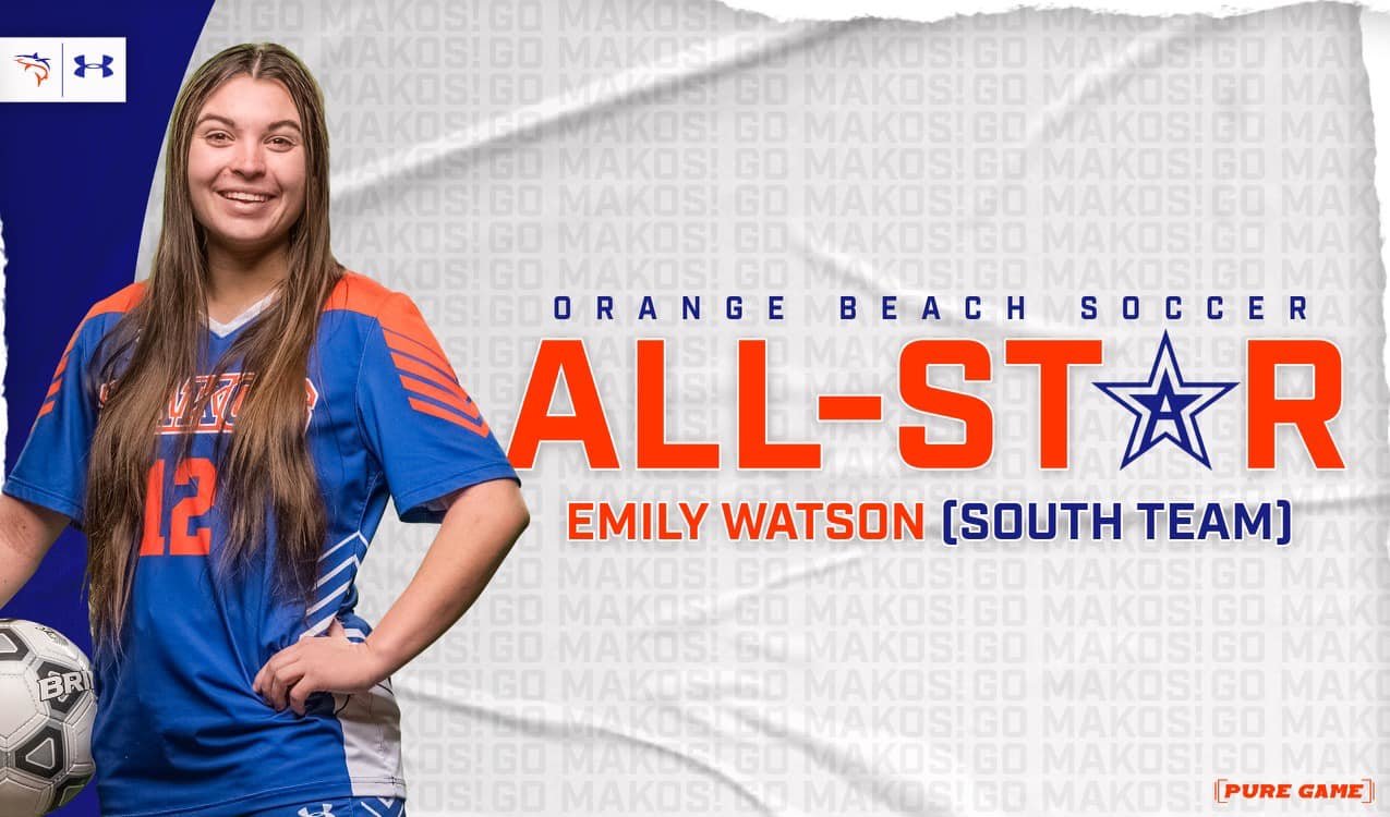 Orange Beach’s Emily Watson is one of six girls’ soccer players from Baldwin County named a South All-Star ahead of this summer’s North-South All-Star Sports Week.