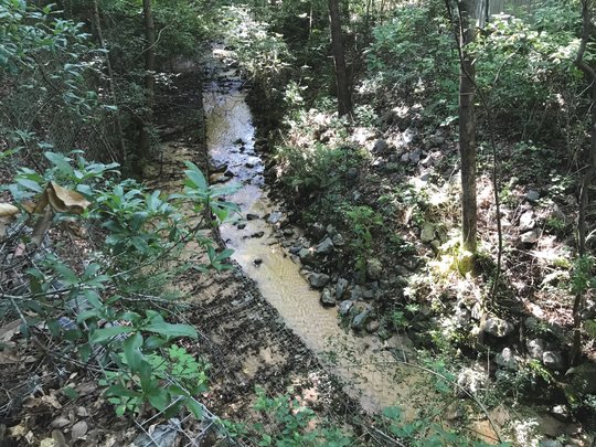 Red Gully in Daphne is one of the streams being studied in the Mobile Bay National Estuary Program watershed study. The stream carries more sediment than any other waterway in Baldwin or Mobile County.