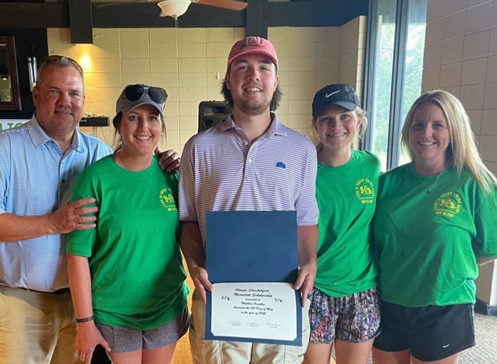 Matthew Franklin both played in the Blayne Shackelford Memorial Golf Tournament and was one of six scholarship recipients as a result of the event. Other scholarship winners included Molli Claire Sessions, Andrew Donald, Anna Grace McKinnis, Jack Rice, and Angelyah Greene.