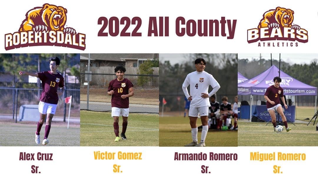 Robertsdale senior classmates Alex Cruz, Victor Gomez, Armando Romero and Miguel Romero closed their high school careers by being named to the All-County Soccer team by Baldwin County Public Schools.