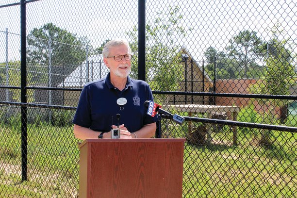 Joel Hamilton, Alabama Gulf Coast Zoo Executive Director, speaks at a June 17 news conference.