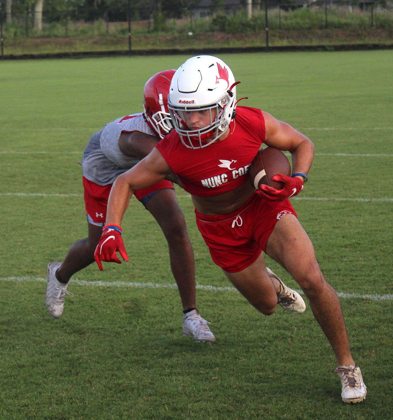 The St. Michael Catholic Cardinals will keep their focus on Region 1 according to head coach Philip Rivers. St. Michael competed against Daphne, Hewitt-Trussville and Saraland during day one of competition at the Foley 7-on-7 Showdown.