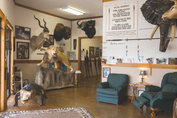 The Spear Hunting Museum is an ode to the "Greatest Spear Hunter in Recorded History," Gene Morris, located in Summerdale.